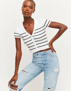 Top en maille ajusté rayé^Tally Weijl Online