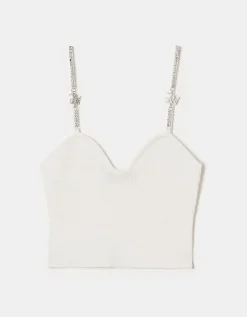Top en maille bretelles strass^Tally Weijl Online