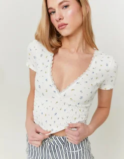 Top Floral avec Taille Froncée^Tally Weijl Hot