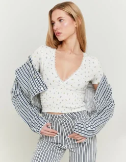 Top Floral avec Taille Froncée^Tally Weijl Hot