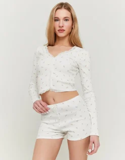 Top Floral Basique avec Ourlets en Dentelle^Tally Weijl Outlet