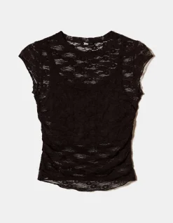 Top loose en dentelle e avec fronces latérales^Tally Weijl Discount