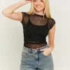 Top loose en maille e avec strass^Tally Weijl Discount