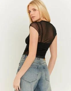 Top loose en maille e avec strass^Tally Weijl Discount