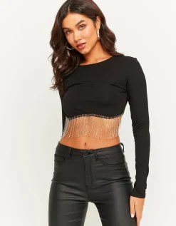 Top à manches longues avec strass^Tally Weijl Online