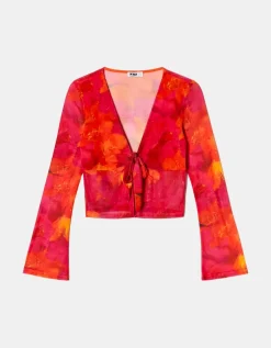 Top Noué en Mesh avec Imprimé Floral^Tally Weijl New