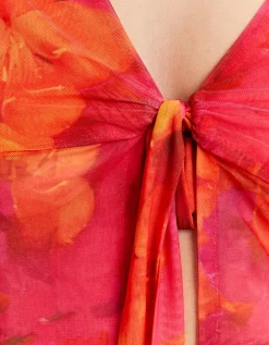 Top Noué en Mesh avec Imprimé Floral^Tally Weijl New