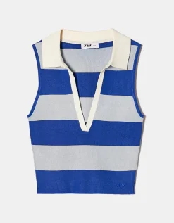 Top Rayé en Maille Col Polo^Tally Weijl Hot