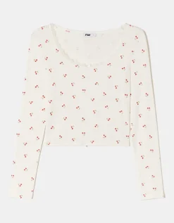 T-Shirt Basique avec Ourlets en Dentelle Imprimé Floral^Tally Weijl Best
