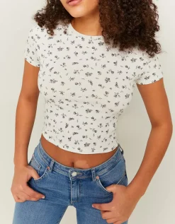 T-shirt basique court à fleurs^Tally Weijl Best