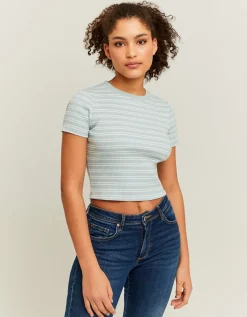 T-shirt basique court et rayé^Tally Weijl Clearance