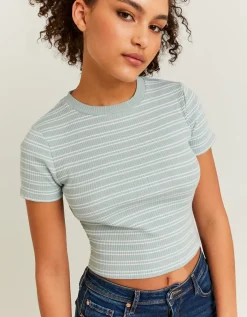 T-shirt basique court et rayé^Tally Weijl Clearance