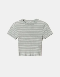 T-shirt basique court et rayé^Tally Weijl Clearance