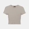 T-shirt basique côtelé^Tally Weijl Sale