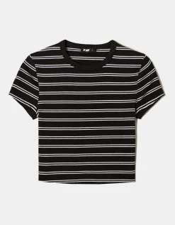 T-shirt basique côtelé à rayures^Tally Weijl Clearance