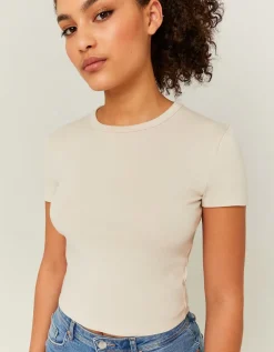 T-shirt basique côtelé^Tally Weijl New