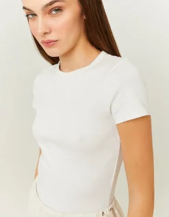 T-shirt basique côtelé^Tally Weijl Clearance