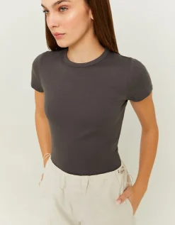 T-shirt basique côtelé^Tally Weijl Best