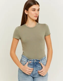 T-shirt basique côtelé^Tally Weijl Outlet
