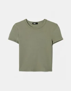 T-shirt basique côtelé^Tally Weijl Outlet