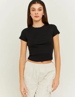 T-shirt basique côtelé^Tally Weijl Hot