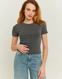 T-shirt basique effet délavé acide gris^Tally Weijl Online