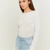 T-shirt basique pointelle^Tally Weijl Clearance