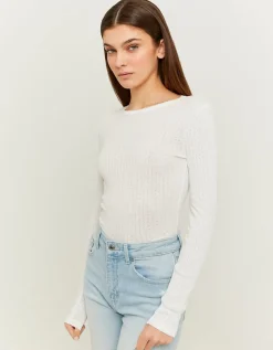 T-shirt basique pointelle^Tally Weijl Clearance