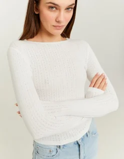 T-shirt basique pointelle^Tally Weijl Clearance