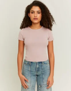 T-shirt basique rose delavé^Tally Weijl Sale
