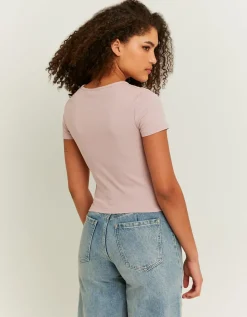 T-shirt basique rose delavé^Tally Weijl Sale