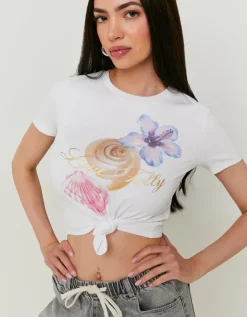 T-shirt à Nœuds^Tally Weijl Sale