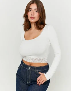 T-Shirt avec Détail Dentelle^Tally Weijl Discount