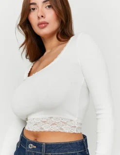 T-Shirt avec Détail Dentelle^Tally Weijl Discount