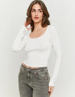 T-Shirt avec Détail Dentelle^Tally Weijl Clearance