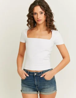 T-Shirt Basique avec Encolure Carrée^Tally Weijl Best