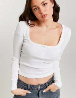 T-Shirt Basique avec Boutons^Tally Weijl Hot