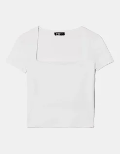 T-Shirt Basique avec Encolure Carrée^Tally Weijl Best