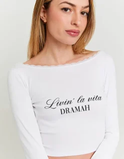 T-Shirt Imprimé Dos Nu^Tally Weijl Clearance