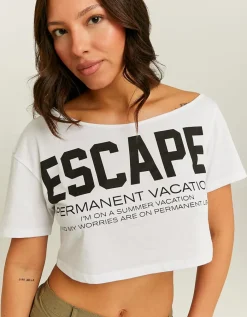 T-Shirt Imprimé Épaules Dénudées^Tally Weijl Discount