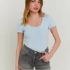 T-Shirt Basique Clair Coupe Droite^Tally Weijl Hot