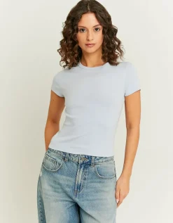 T-Shirt Clair Côtelé Basique^Tally Weijl New