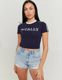 T-Shirt Bleu Imprimé^Tally Weijl Discount