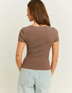 T-Shirt Brun Coupe Droite^Tally Weijl Online