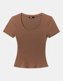 T-Shirt Brun Coupe Droite^Tally Weijl Online