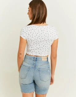 T-Shirt Court Encolure Carrée Imprimé Floral^Tally Weijl Online