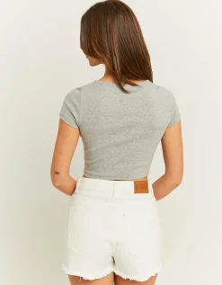 T-Shirt Court Encolure Carrée^Tally Weijl Outlet