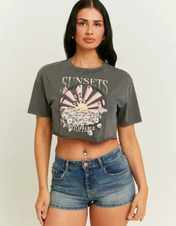 T-Shirt Court Imprimé Acid Wash^Tally Weijl Fashion