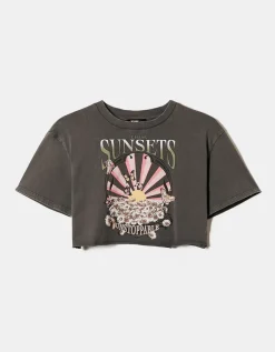 T-Shirt Court Imprimé Acid Wash^Tally Weijl Fashion
