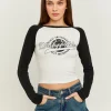 T-shirt court imprimé blanc^Tally Weijl Discount